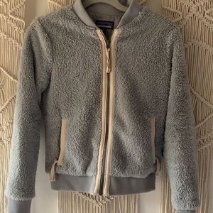 Patagonia Los Gatos Grey Fleece Bomber Jacket XS